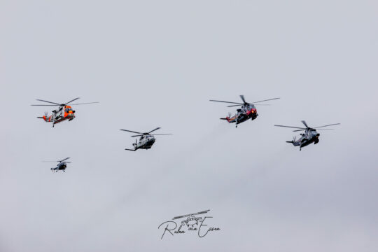 Farewell tour of the last Belgian Air Force Westland Sea King Mk-48 helicopters at Koksijde air base